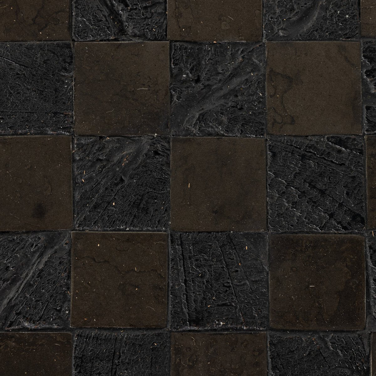 Chess Table Carbonized Black Reclaimed Wood