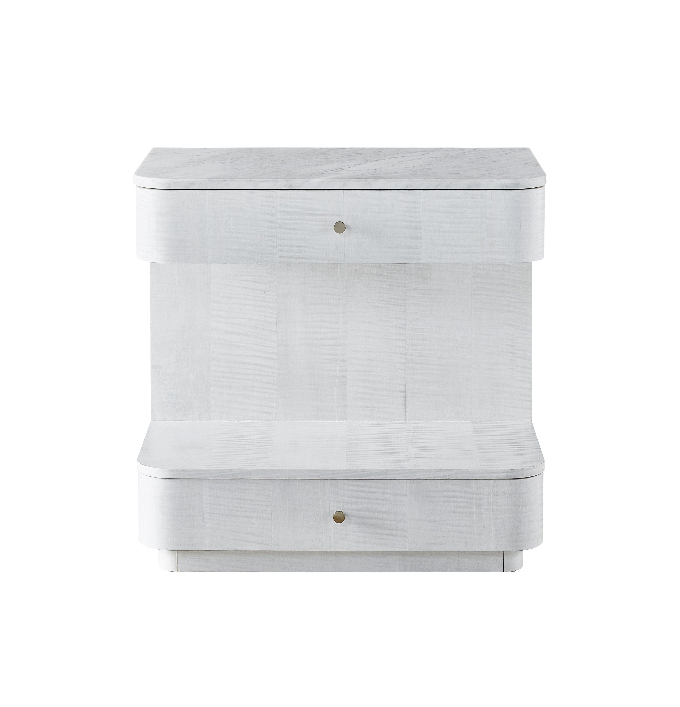 Cabo Bedside Table with Carrara Stone Top
