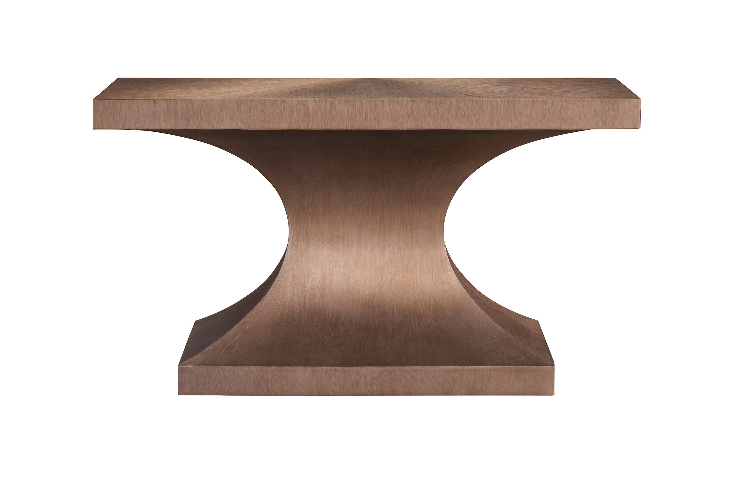 Sculptural Aged Brass Console