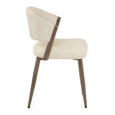 Lucella Dining Chair Cream Velvet