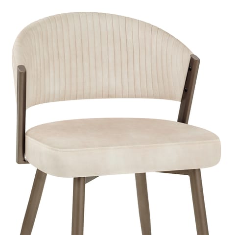 Lucella Dining Chair Cream Velvet