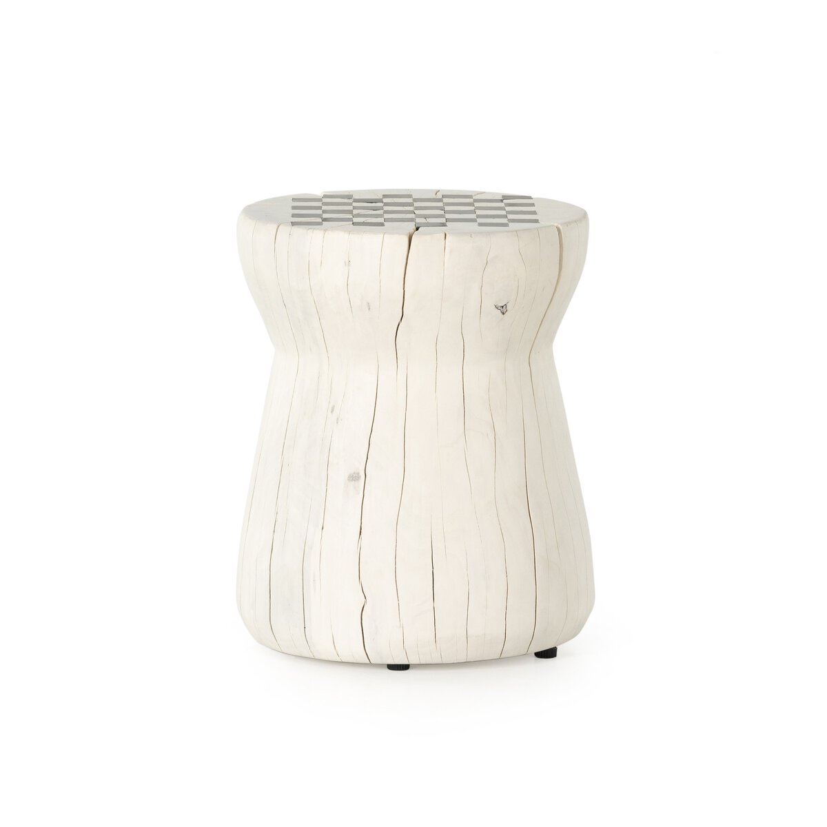 Chess Table Ivory Aged Metal