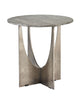 Curated Art Travertine Side Table