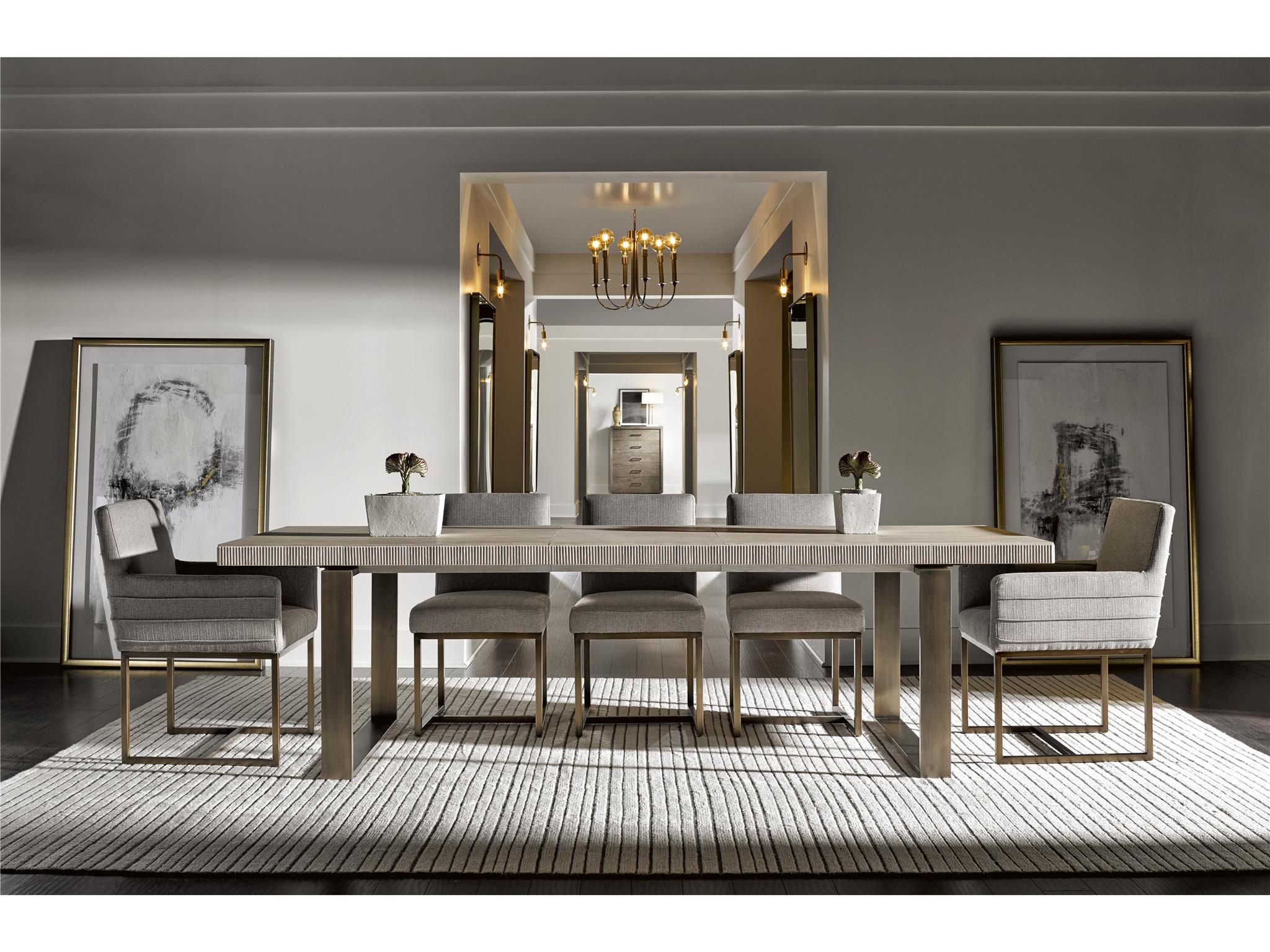 Modern Dining Table Quartz Finish